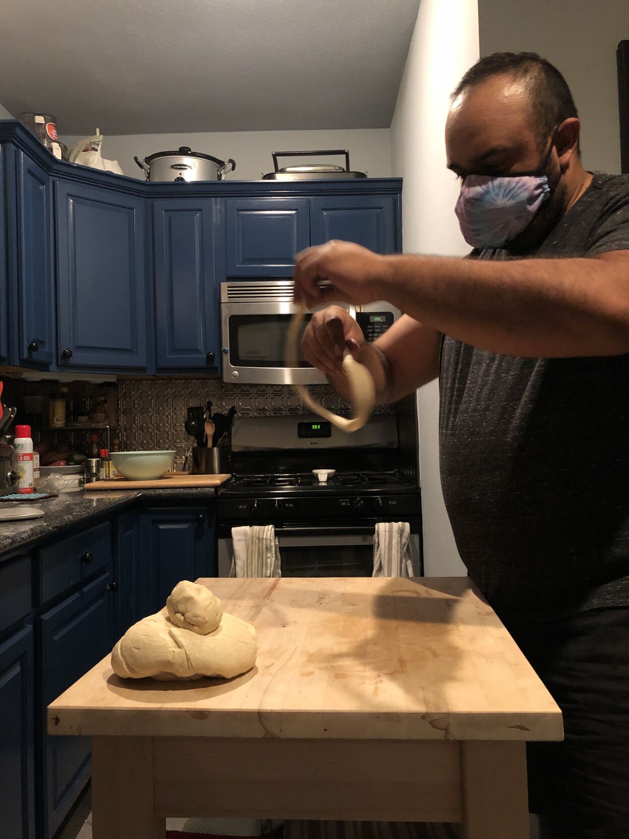 Jesse Reyes making pretzels